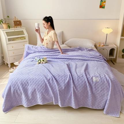 （总）艾佳软糯撸猫毯夏被毯四季空调毯华芙绒毛毯子双层复合毯