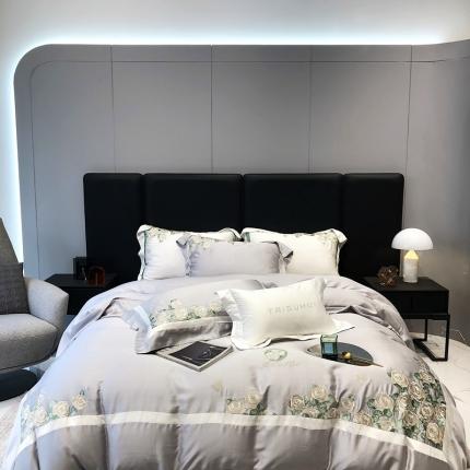 91家纺网 家纺一手货源 找家纺 （总）太古汇 2023新款兰精天丝玫瑰庄园系列四件套