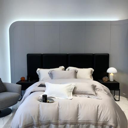 91家纺网 家纺一手货源 找家纺 太古汇 23年兰精天丝蔚蓝系列四件套 蔚蓝-灰