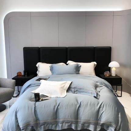 91家纺网 家纺一手货源 找家纺 太古汇 23年兰精天丝蔚蓝系列四件套 蔚蓝-蓝