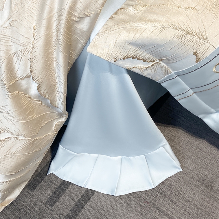 91家纺网 家纺一手货源 找家纺 梦舒羽2025新款莱赛尔天丝刺绣浮雕四件套