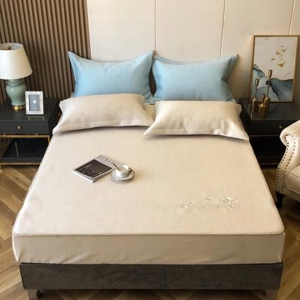 91家纺网 家纺一手货源 找家纺 （总）太古汇 2023新款凉感丝绣花凉席简系列