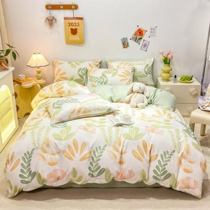 91家纺网 家纺一手货源 找家纺 (总) 子钦 2023新款双面水洗真丝印花四件套