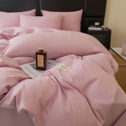 N先生 2025新款全棉60支纯色四件套贴标款 樱花紫