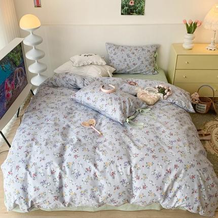 91家纺网 家纺一手货源 找家纺 （总）昔可家纺 2023新款全棉蝴蝶结枕套普通款四件套