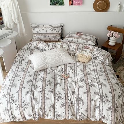 91家纺网 家纺一手货源 找家纺 （总）昔可家纺 2023新款全棉蝴蝶结枕套普通款四件套