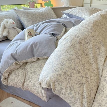 柠馨 2023新款13376可爱系列全棉印花四件套 忆南