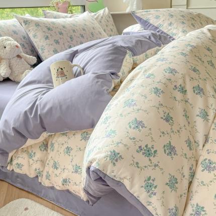 柠馨 2023新款13376可爱系列全棉印花四件套 夜莹