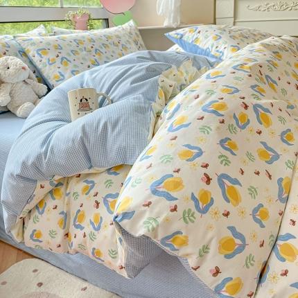 柠馨 2023新款13376可爱系列全棉印花四件套 枝晓