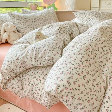 柠馨 2023新款13376可爱系列全棉印花四件套 芙岚