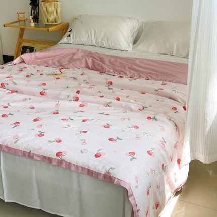 91家纺网 家纺一手货源 找家纺 （总）蓝庭云小棉天丝棉凉感小清新夏凉被卡通可机洗亲肤空调被双人被