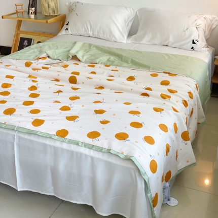 91家纺网 家纺一手货源 找家纺 （总）蓝庭云小棉天丝棉凉感小清新夏凉被卡通可机洗亲肤空调被双人被