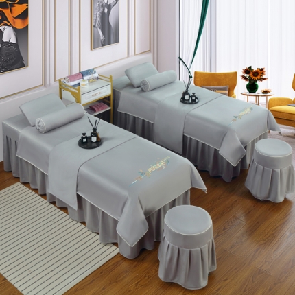 2023新款荷兰尼美容床罩系列—花语 花语 灰色