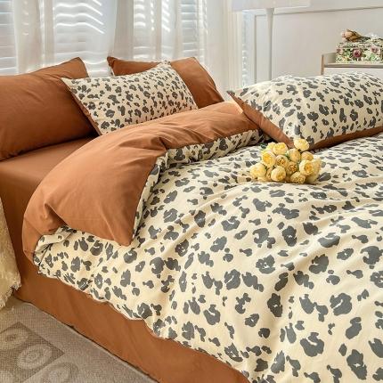 91家纺网 家纺一手货源 找家纺 (总）直播爆款法式风双层纱棉麻水洗棉四件套