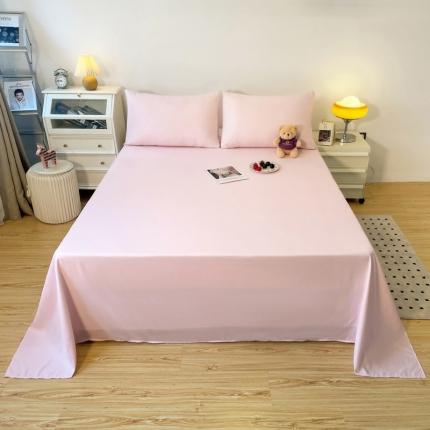 91家纺网 家纺一手货源 找家纺 维娜斯 2023新款纯色柔感单床单 藕紫