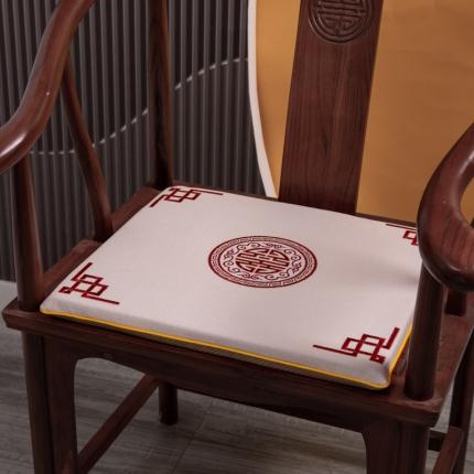91家纺网 家纺一手货源 找家纺 （总）北辰 2023新款中式坐垫刺绣椅垫红木沙发绣花垫