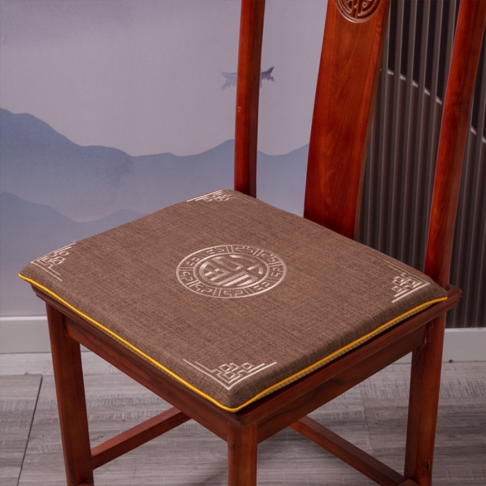 91家纺网 家纺一手货源 找家纺 （总）北辰 2023新款中式坐垫刺绣椅垫红木沙发绣花垫
