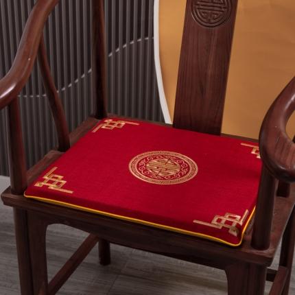 （总）北辰 2023新款中式坐垫刺绣椅垫红木沙发绣花垫