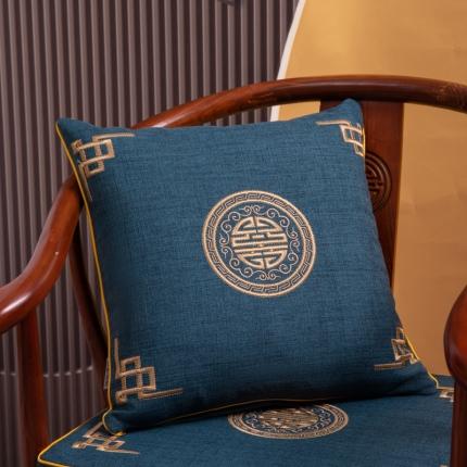 91家纺网 家纺一手货源 找家纺 （总）北辰 2023新款中式绣花抱枕靠垫沙发靠背刺绣靠包床头靠背