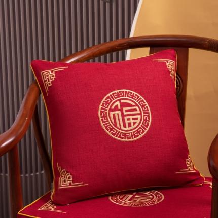 91家纺网 家纺一手货源 找家纺 （总）北辰 2023新款中式绣花抱枕靠垫沙发靠背刺绣靠包床头靠背