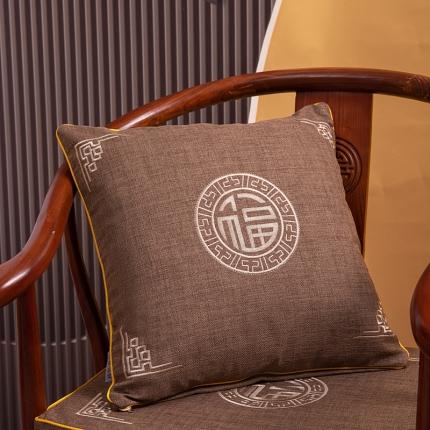 91家纺网 家纺一手货源 找家纺 （总）北辰 2023新款中式绣花抱枕靠垫沙发靠背刺绣靠包床头靠背