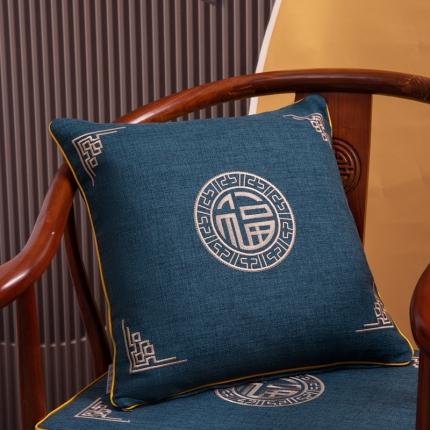 91家纺网 家纺一手货源 找家纺 （总）北辰 2023新款中式绣花抱枕靠垫沙发靠背刺绣靠包床头靠背