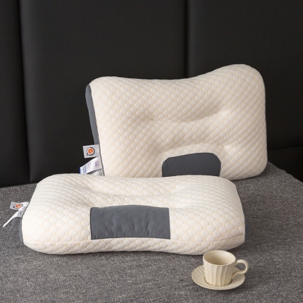 91家纺网 家纺一手货源 找家纺 拾光 2023新款针织棉水立方护颈定型分区枕头枕芯