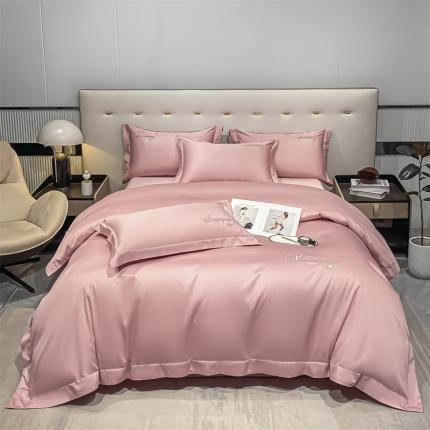 91家纺网 家纺一手货源 找家纺 （总）曼秀琳 2025新款A类60s长绒棉刺绣款四件套-爱尚系列