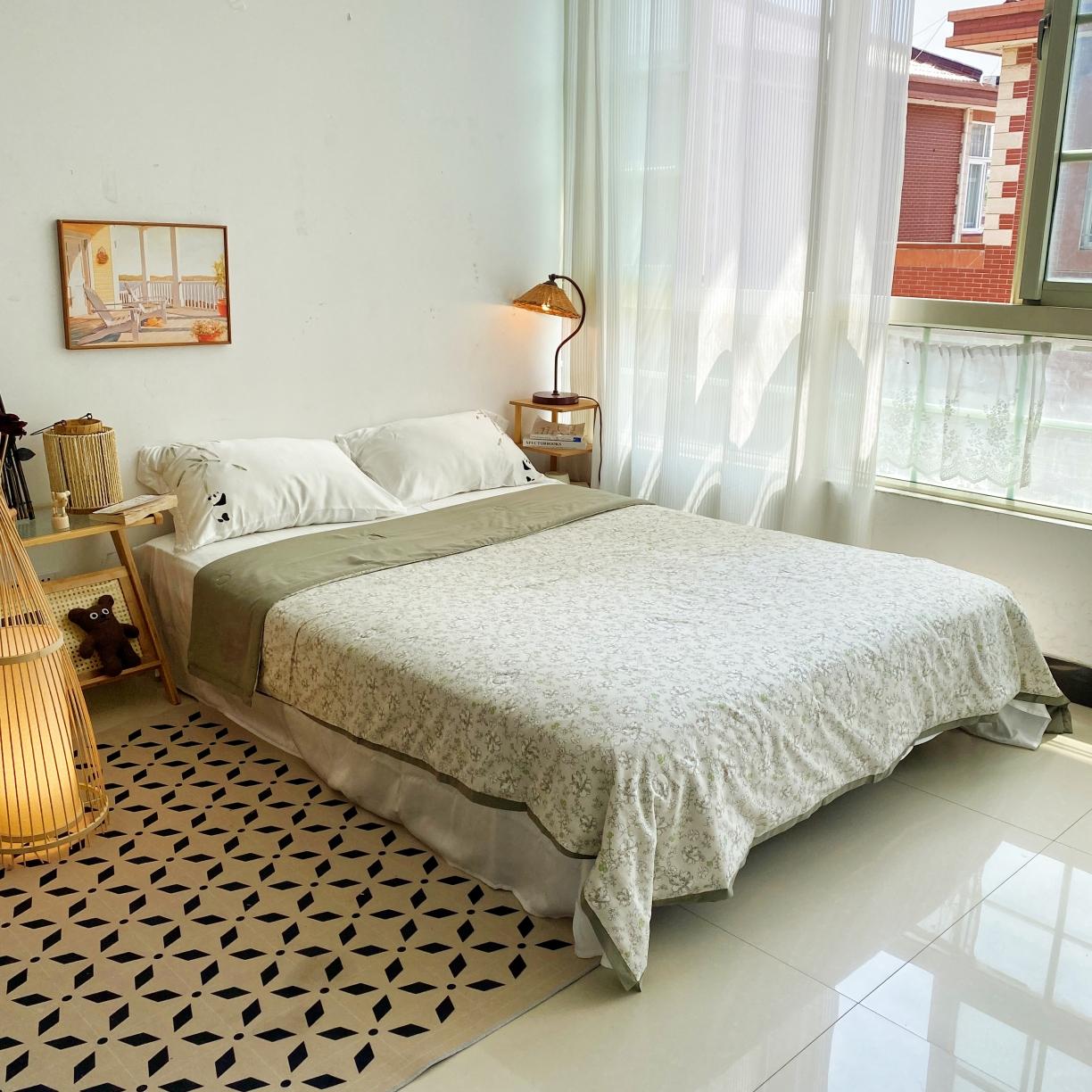 91家纺网 家纺一手货源 找家纺 蓝庭云小棉天丝棉凉感小清新夏凉被卡通可机洗亲肤空调被双人被 南柚