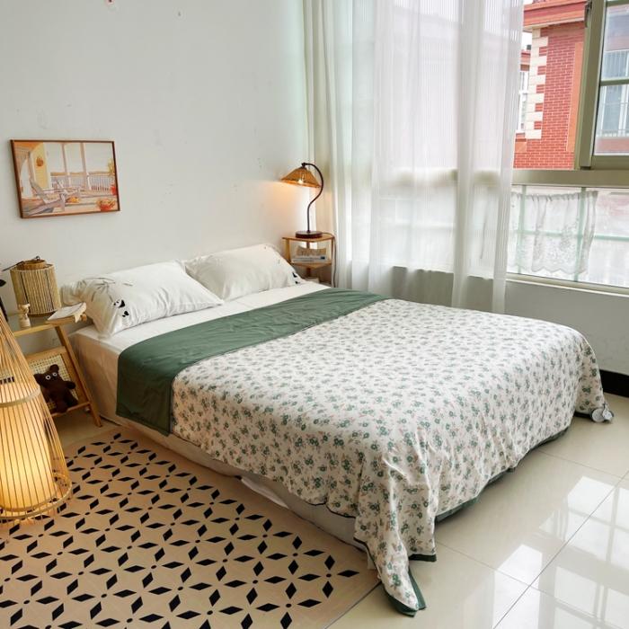 91家纺网 家纺一手货源 找家纺 蓝庭云小棉天丝棉凉感小清新夏凉被卡通可机洗亲肤空调被双人被 韶华