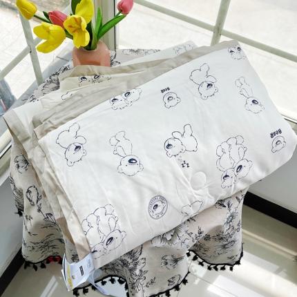 蓝庭云小棉天丝棉凉感小清新夏凉被卡通可机洗亲肤空调被双人被 熊先生