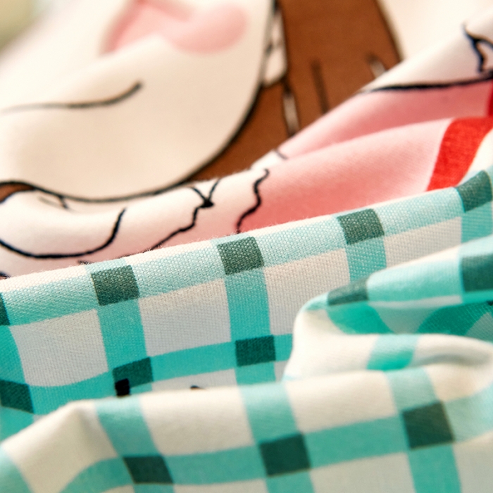 91家纺网 家纺一手货源 找家纺 艾橙家纺 2023新款小清新韩版磨毛花边四件套 彩虹女孩