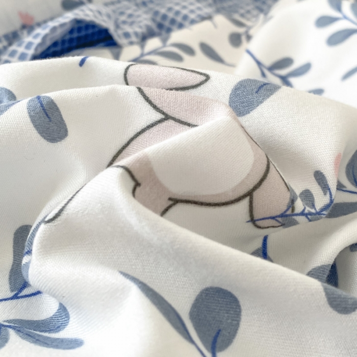 91家纺网 家纺一手货源 找家纺 艾橙家纺 2023新款小清新韩版磨毛花边四件套 菲菲兔