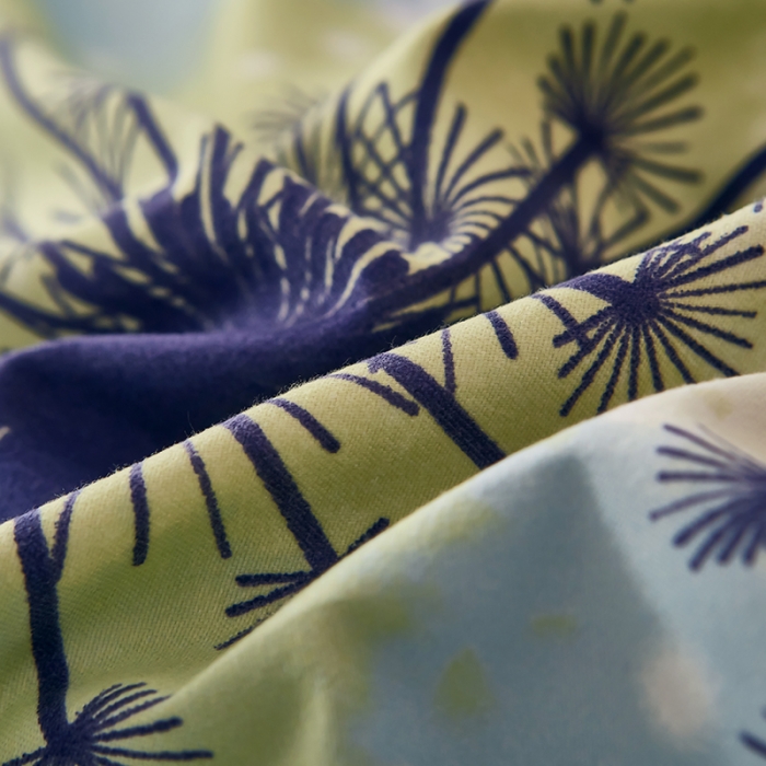 91家纺网 家纺一手货源 找家纺 艾橙家纺 2023新款小清新韩版磨毛花边四件套 浮梦飞花