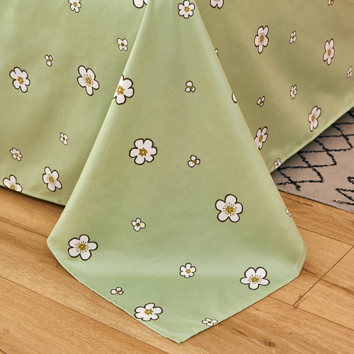 91家纺网 家纺一手货源 找家纺 艾橙家纺 2023新款小清新韩版磨毛花边四件套 开心伙伴