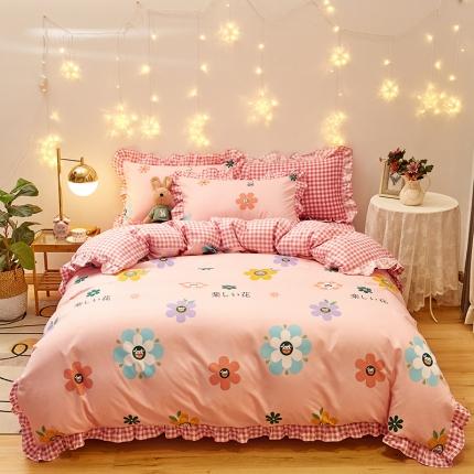 艾橙家纺 2023新款小清新韩版磨毛花边四件套 妙恋