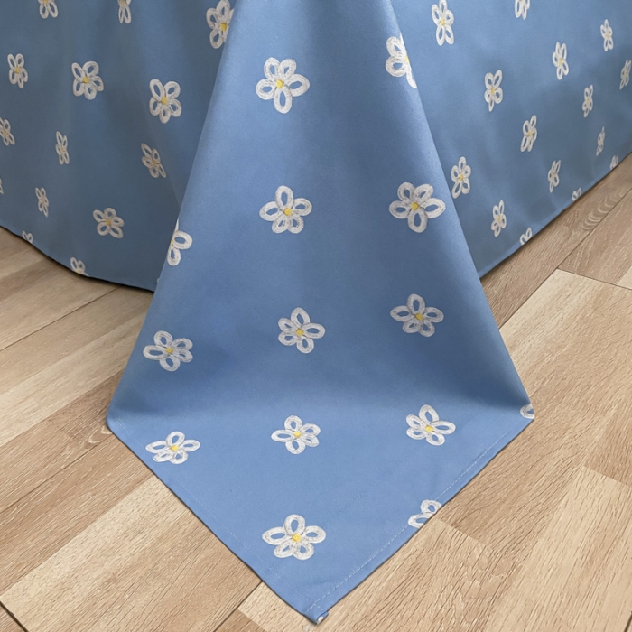 91家纺网 家纺一手货源 找家纺 艾橙家纺 2023新款小清新韩版磨毛花边四件套 奇异花园