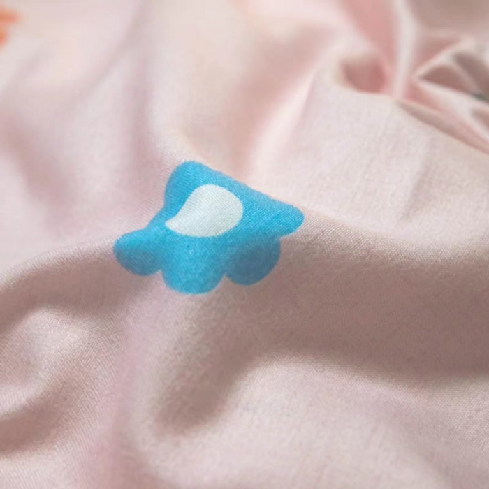 91家纺网 家纺一手货源 找家纺 艾橙家纺 2023新款小清新韩版磨毛花边四件套 向阳花开