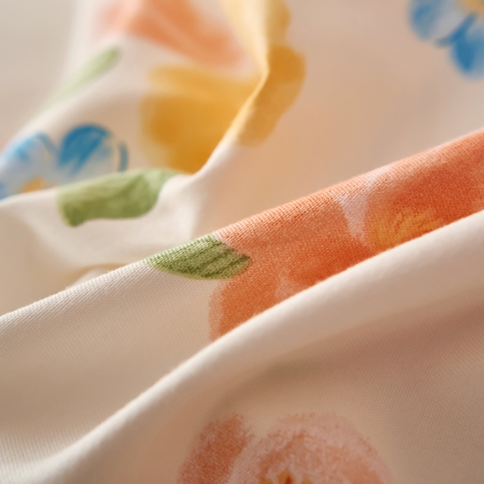 91家纺网 家纺一手货源 找家纺 艾橙家纺 2023新款小清新韩版磨毛花边四件套 伊芙