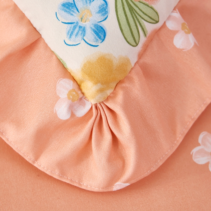 91家纺网 家纺一手货源 找家纺 艾橙家纺 2023新款小清新韩版磨毛花边四件套 伊芙