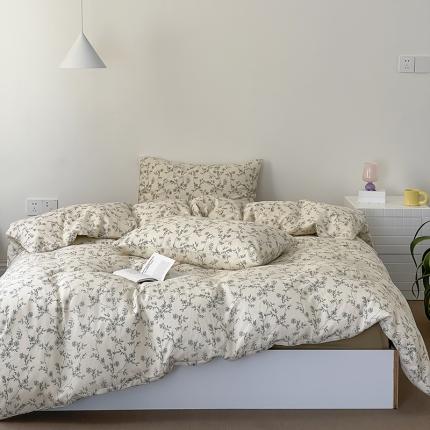 91家纺网 家纺一手货源 找家纺 （总）荣轩家居 2023新款A类全棉双层纱印花四件套