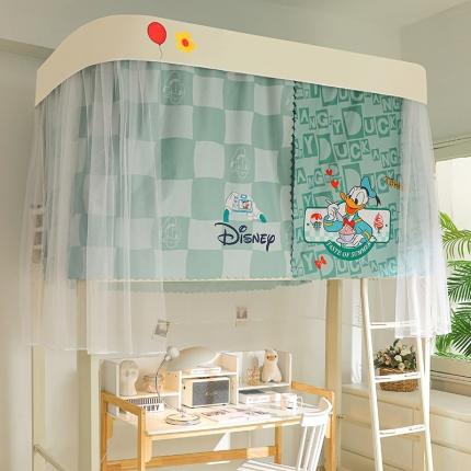 91家纺网 家纺一手货源 找家纺 （总）安金 2024新款涂层99％强遮光学生铝合金轨道蚊帐床帘一体印花