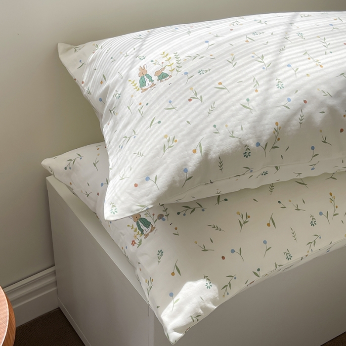 91家纺网 家纺一手货源 找家纺 荣轩家居 2023新款A类全棉双层纱印花四件套 春天里