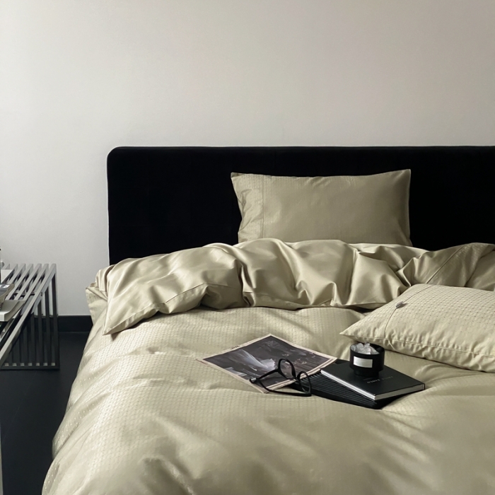 91家纺网 家纺一手货源 找家纺 （总）梦享生活家居 2023新款全棉100支贡缎提花系列四件套