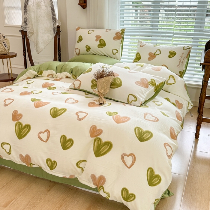 91家纺网 家纺一手货源 找家纺 （总）菲度家纺 2023新款直播爆款水洗棉麻双层纱四件套