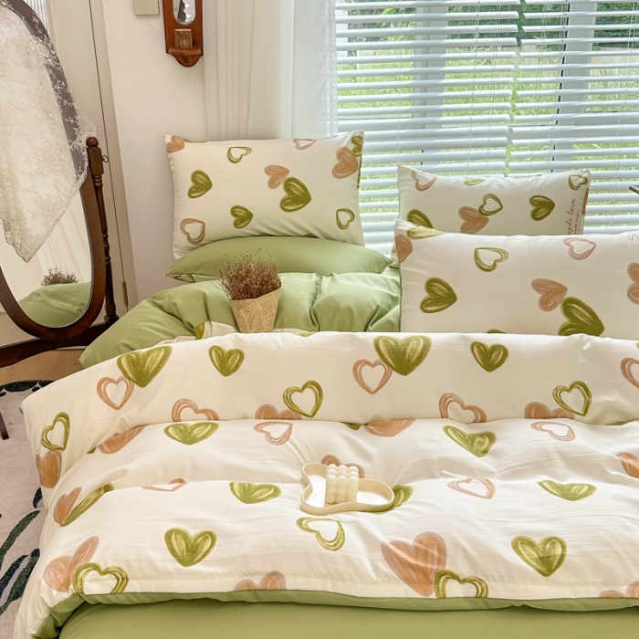 91家纺网 家纺一手货源 找家纺 （总）菲度家纺 2023新款直播爆款水洗棉麻双层纱四件套