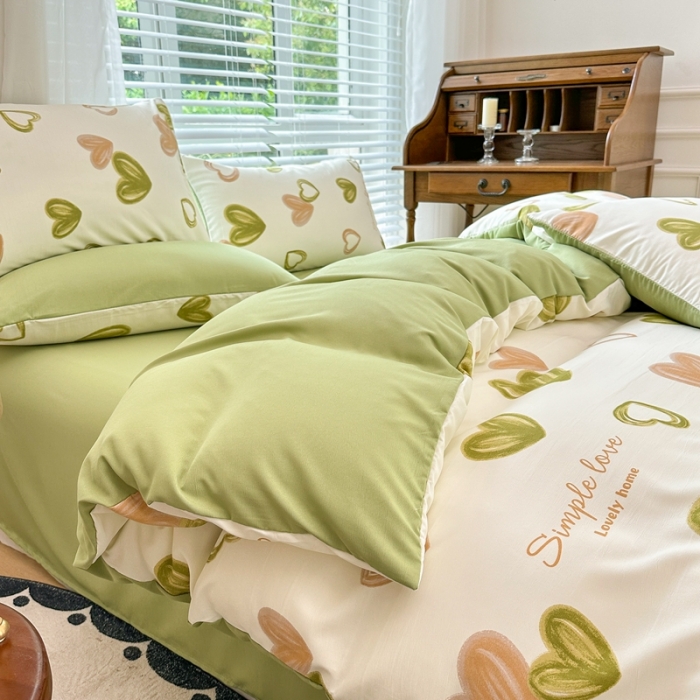 91家纺网 家纺一手货源 找家纺 （总）菲度家纺 2023新款直播爆款水洗棉麻双层纱四件套