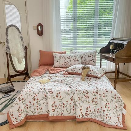 91家纺网 家纺一手货源 找家纺 （总）菲度家纺 2023新款水洗棉麻夏被四件套