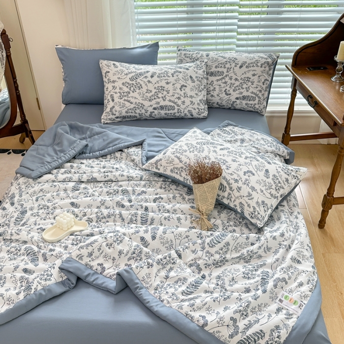91家纺网 家纺一手货源 找家纺 （总）菲度家纺 2023新款水洗棉麻夏被四件套