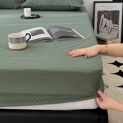 91家纺网 家纺一手货源 找家纺 （总）三朵 2023新款全棉提花贡缎锻格单品床笠